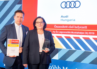 Attraktivster Arbeitgeber 2019: Preisverleihung für Audi Hungaria